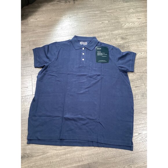 MTailor Custom-Fit Navy Polo Shirt For Men 100% Cotton Short Sleeve fit S /M NEW - Picture 1 of 5